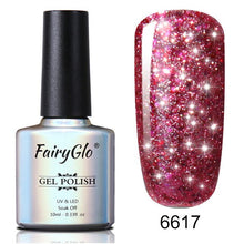 Load image into Gallery viewer, FairyGlo Glitter Gelpolish Stamping Paint Nail Polish 10ML Starry Giltter Vernis a Ongle Nail Art Nagellak Lucky Lacquer Gellak
