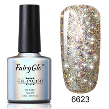 Load image into Gallery viewer, FairyGlo Glitter Gelpolish Stamping Paint Nail Polish 10ML Starry Giltter Vernis a Ongle Nail Art Nagellak Lucky Lacquer Gellak
