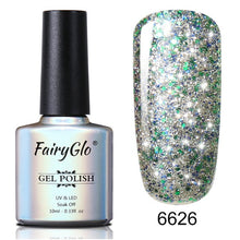 Load image into Gallery viewer, FairyGlo Glitter Gelpolish Stamping Paint Nail Polish 10ML Starry Giltter Vernis a Ongle Nail Art Nagellak Lucky Lacquer Gellak
