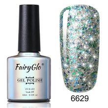 Load image into Gallery viewer, FairyGlo Glitter Gelpolish Stamping Paint Nail Polish 10ML Starry Giltter Vernis a Ongle Nail Art Nagellak Lucky Lacquer Gellak
