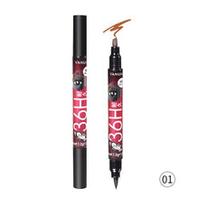 Load image into Gallery viewer, YANQINA 1pcs Eyeliner Liquid Make Up Pencil Waterproof Black Double-ended Long-Lasting Easy to Wear Makeup Black Eye Liner Pen
