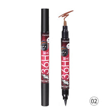 Load image into Gallery viewer, YANQINA 1pcs Eyeliner Liquid Make Up Pencil Waterproof Black Double-ended Long-Lasting Easy to Wear Makeup Black Eye Liner Pen
