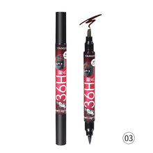 Load image into Gallery viewer, YANQINA 1pcs Eyeliner Liquid Make Up Pencil Waterproof Black Double-ended Long-Lasting Easy to Wear Makeup Black Eye Liner Pen

