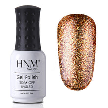 Load image into Gallery viewer, HNM 8ML Glitter Bling Nail Polish Soak Off Stamping Paint Nail Gelpolish Nail Art Vernis a Ongle Enamel Nagellak Lucky Lacquer
