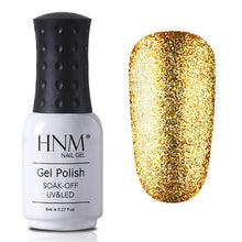 Load image into Gallery viewer, HNM 8ML Glitter Bling Nail Polish Soak Off Stamping Paint Nail Gelpolish Nail Art Vernis a Ongle Enamel Nagellak Lucky Lacquer
