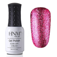 Load image into Gallery viewer, HNM 8ML Glitter Bling Nail Polish Soak Off Stamping Paint Nail Gelpolish Nail Art Vernis a Ongle Enamel Nagellak Lucky Lacquer
