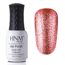 Load image into Gallery viewer, HNM 8ML Glitter Bling Nail Polish Soak Off Stamping Paint Nail Gelpolish Nail Art Vernis a Ongle Enamel Nagellak Lucky Lacquer
