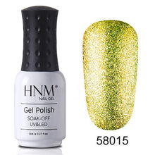 Load image into Gallery viewer, HNM 8ML Glitter Bling Nail Polish Soak Off Stamping Paint Nail Gelpolish Nail Art Vernis a Ongle Enamel Nagellak Lucky Lacquer
