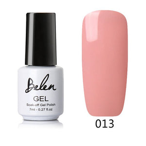 Belen 24 Colors Nude Series Nail Polish UV LED Soak Off DIY Paint Color Gel Ink UV Gel Nail Polish Lacquer Long Lasting Nail Gel