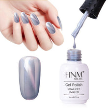 Load image into Gallery viewer, HNM New Shell Cat Eye Paint Gelllak Chameleon Semi Permanent Stamping 8ML Top Base Coat Primer Nail Polish LED Lamp Gelpolish
