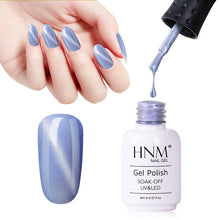 Load image into Gallery viewer, HNM New Shell Cat Eye Paint Gelllak Chameleon Semi Permanent Stamping 8ML Top Base Coat Primer Nail Polish LED Lamp Gelpolish
