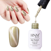 Load image into Gallery viewer, HNM New Shell Cat Eye Paint Gelllak Chameleon Semi Permanent Stamping 8ML Top Base Coat Primer Nail Polish LED Lamp Gelpolish
