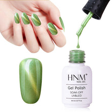 Load image into Gallery viewer, HNM New Shell Cat Eye Paint Gelllak Chameleon Semi Permanent Stamping 8ML Top Base Coat Primer Nail Polish LED Lamp Gelpolish
