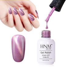 Load image into Gallery viewer, HNM New Shell Cat Eye Paint Gelllak Chameleon Semi Permanent Stamping 8ML Top Base Coat Primer Nail Polish LED Lamp Gelpolish
