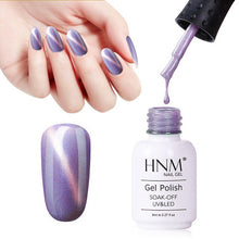 Load image into Gallery viewer, HNM New Shell Cat Eye Paint Gelllak Chameleon Semi Permanent Stamping 8ML Top Base Coat Primer Nail Polish LED Lamp Gelpolish
