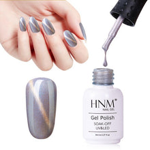 Load image into Gallery viewer, HNM New Shell Cat Eye Paint Gelllak Chameleon Semi Permanent Stamping 8ML Top Base Coat Primer Nail Polish LED Lamp Gelpolish
