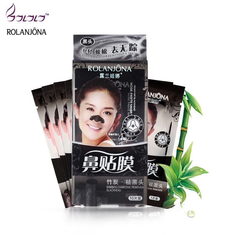 bamboo charcoal mask pig nose pad suction blackmask face black head remove acne pores beauty skin care deep cleansing face masks