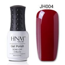 Load image into Gallery viewer, HNM 8ML Wine Red Color Nail Polish  Nail Art Lucky  Varnish Semi Permanant Paint Gellak Base Top Primer Manicure Lacquer
