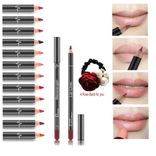 Load image into Gallery viewer, 12Pcs Lot Set 12 Colors Lip Liner Pencil Waterproof Non-marking Matt Velvet Lipstick Pen
