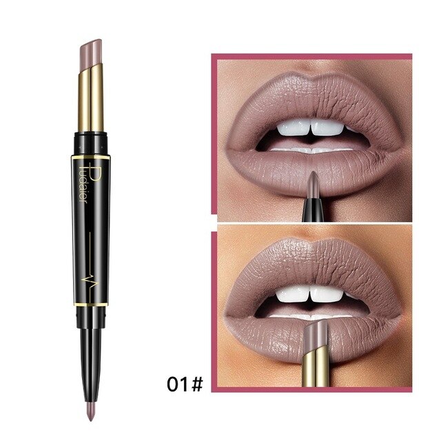 Pudaier Double-end Lasting Lipliner Waterproof Lip Liner Stick Pencil 16 Color Fashion Women Lip Makeup Gift Maquiagem