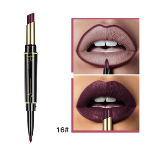 Pudaier Double-end Lasting Lipliner Waterproof Lip Liner Stick Pencil 16 Color Fashion Women Lip Makeup Gift Maquiagem