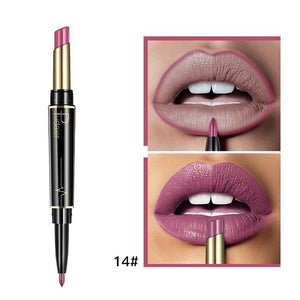 Pudaier Double-end Lasting Lipliner Waterproof Lip Liner Stick Pencil 16 Color Fashion Women Lip Makeup Gift Maquiagem