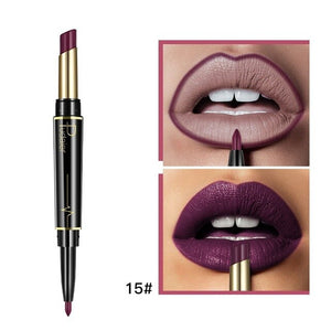 Pudaier Double-end Lasting Lipliner Waterproof Lip Liner Stick Pencil 16 Color Fashion Women Lip Makeup Gift Maquiagem