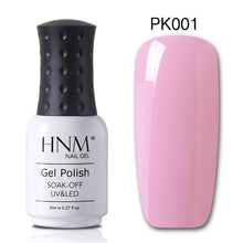 Load image into Gallery viewer, HNM 8ml Solid Pink Series Nail Polish Gelpolish Hybrid Varnish Semi Permanent Paint Gellak Lucky Lacquer Stamping 12 Colors
