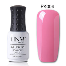Load image into Gallery viewer, HNM 8ml Solid Pink Series Nail Polish Gelpolish Hybrid Varnish Semi Permanent Paint Gellak Lucky Lacquer Stamping 12 Colors
