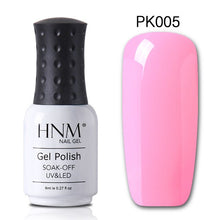 Load image into Gallery viewer, HNM 8ml Solid Pink Series Nail Polish Gelpolish Hybrid Varnish Semi Permanent Paint Gellak Lucky Lacquer Stamping 12 Colors
