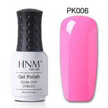 Load image into Gallery viewer, HNM 8ml Solid Pink Series Nail Polish Gelpolish Hybrid Varnish Semi Permanent Paint Gellak Lucky Lacquer Stamping 12 Colors
