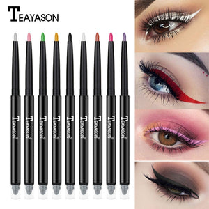 Double-end Colorful Matte Eyeliner Eye Pencil Makeup Crayon Yeux Oogpotlood Delineador Maquiagem White Black Eye Liner Eyeshadow