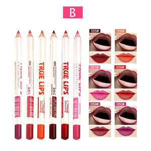 6 Colors/Set  Makeup Lip liner Pencil Long Lasting Waterproof Cosmetic Tools Professiona Women Lips Makeup Lip Liner Kit H7JP