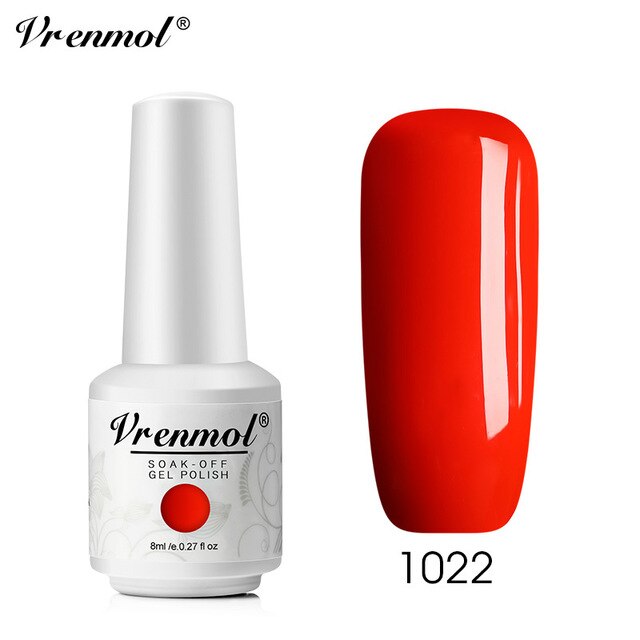 Vrenmol 8ML Nude Color Series Nail Gel Polish Soak Off Gel Long Lasting UV Gel Colorful Nail Art Hybrid Paint Gel Varnish Set