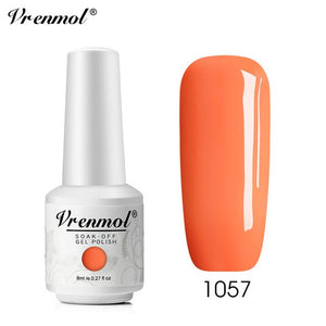 Vrenmol 8ML Nude Color Series Nail Gel Polish Soak Off Gel Long Lasting UV Gel Colorful Nail Art Hybrid Paint Gel Varnish Set