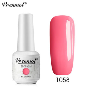 Vrenmol 8ML Nude Color Series Nail Gel Polish Soak Off Gel Long Lasting UV Gel Colorful Nail Art Hybrid Paint Gel Varnish Set