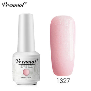 Vrenmol 8ML Nude Color Series Nail Gel Polish Soak Off Gel Long Lasting UV Gel Colorful Nail Art Hybrid Paint Gel Varnish Set