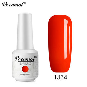 Vrenmol 8ML Nude Color Series Nail Gel Polish Soak Off Gel Long Lasting UV Gel Colorful Nail Art Hybrid Paint Gel Varnish Set