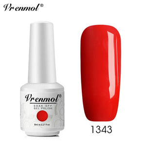 Vrenmol 8ML Nude Color Series Nail Gel Polish Soak Off Gel Long Lasting UV Gel Colorful Nail Art Hybrid Paint Gel Varnish Set