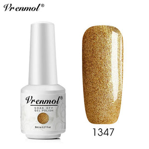 Vrenmol 8ML Nude Color Series Nail Gel Polish Soak Off Gel Long Lasting UV Gel Colorful Nail Art Hybrid Paint Gel Varnish Set