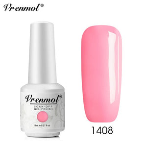 Vrenmol 8ML Nude Color Series Nail Gel Polish Soak Off Gel Long Lasting UV Gel Colorful Nail Art Hybrid Paint Gel Varnish Set