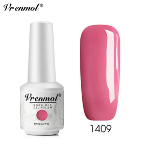 Vrenmol 8ML Nude Color Series Nail Gel Polish Soak Off Gel Long Lasting UV Gel Colorful Nail Art Hybrid Paint Gel Varnish Set