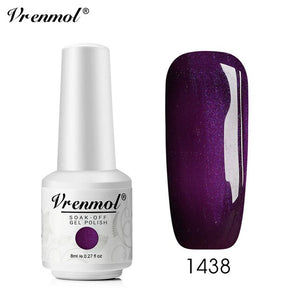 Vrenmol 8ML Nude Color Series Nail Gel Polish Soak Off Gel Long Lasting UV Gel Colorful Nail Art Hybrid Paint Gel Varnish Set