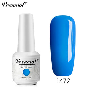 Vrenmol 8ML Nude Color Series Nail Gel Polish Soak Off Gel Long Lasting UV Gel Colorful Nail Art Hybrid Paint Gel Varnish Set