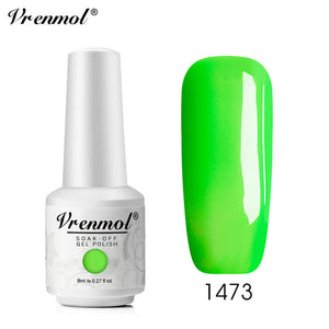 Vrenmol 8ML Nude Color Series Nail Gel Polish Soak Off Gel Long Lasting UV Gel Colorful Nail Art Hybrid Paint Gel Varnish Set