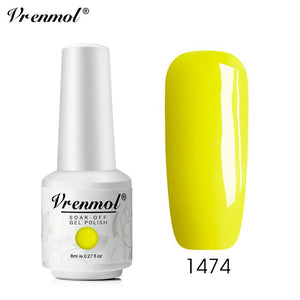 Vrenmol 8ML Nude Color Series Nail Gel Polish Soak Off Gel Long Lasting UV Gel Colorful Nail Art Hybrid Paint Gel Varnish Set