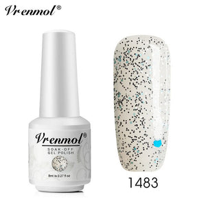 Vrenmol 8ML Nude Color Series Nail Gel Polish Soak Off Gel Long Lasting UV Gel Colorful Nail Art Hybrid Paint Gel Varnish Set