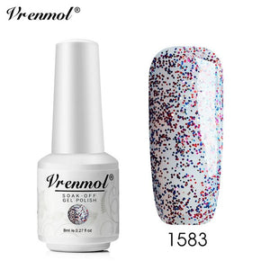 Vrenmol 8ML Nude Color Series Nail Gel Polish Soak Off Gel Long Lasting UV Gel Colorful Nail Art Hybrid Paint Gel Varnish Set