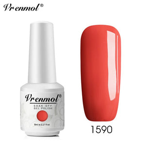 Vrenmol 8ML Nude Color Series Nail Gel Polish Soak Off Gel Long Lasting UV Gel Colorful Nail Art Hybrid Paint Gel Varnish Set