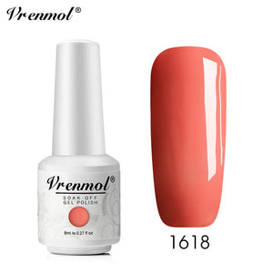 Vrenmol 8ML Nude Color Series Nail Gel Polish Soak Off Gel Long Lasting UV Gel Colorful Nail Art Hybrid Paint Gel Varnish Set